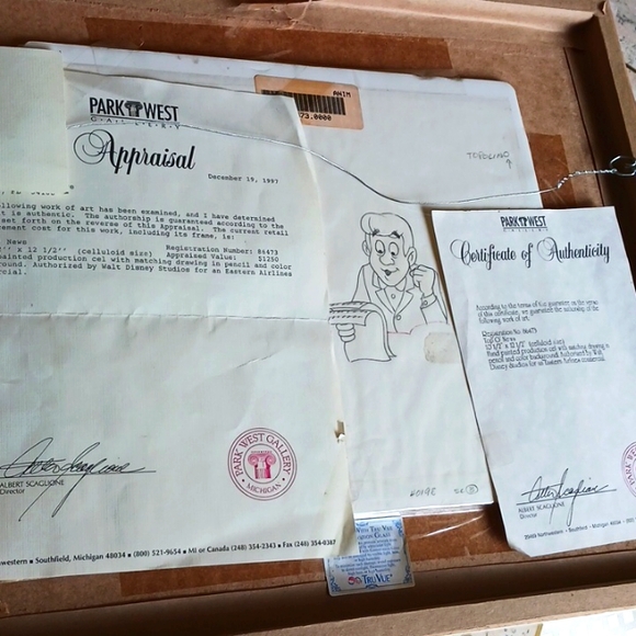 Disney hand painted production cell with matching pencil drawing,Eastern Airline - Picture 16 of 16